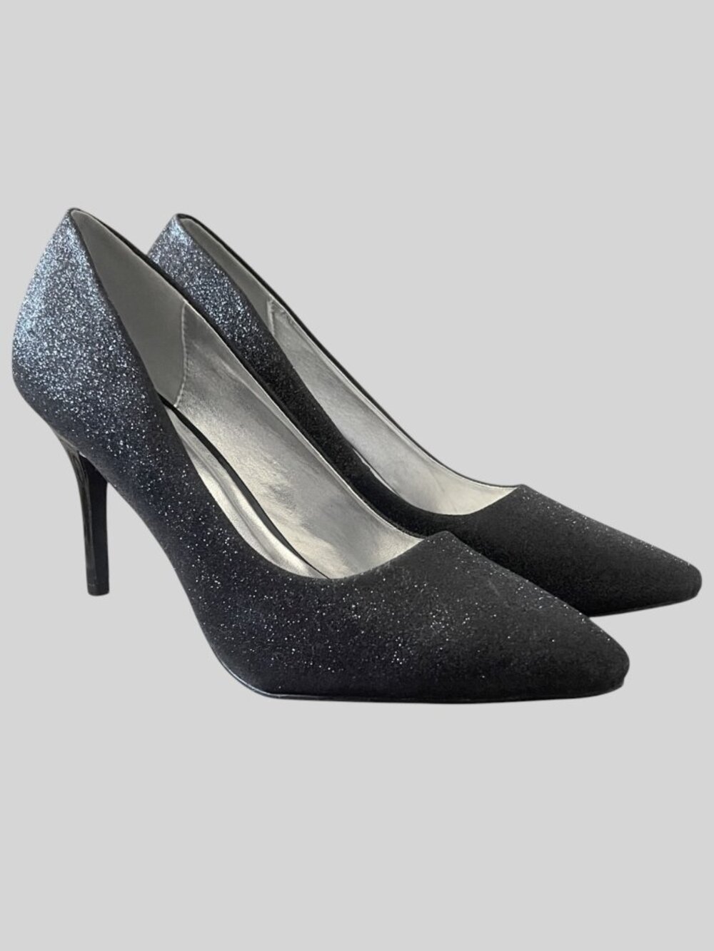 Bonnibel Women's Glitter Pointed Toe Stiletto High Heel Slip-On Dress Pumps